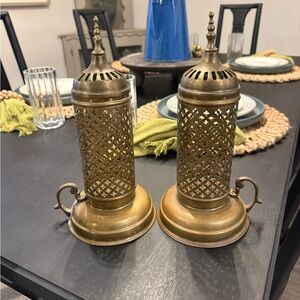 Elegant Brass Candle Holders